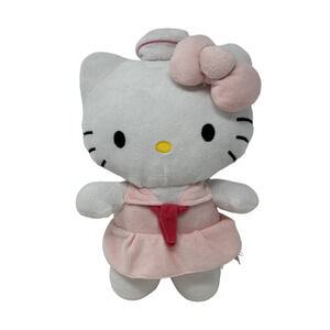 Sanrio Hello Kitty Cute Pink Sailor Suit Plush Stuffed Animal 12” 2012 Fiesta
